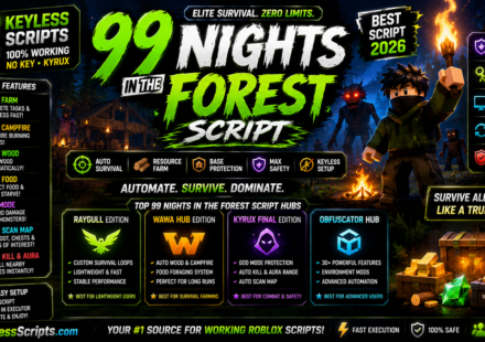 99 Nights in the Forest Script Elite God Mode, No Key Kyrux 2026