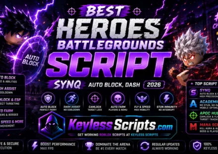 Best Heroes Battlegrounds Script SYNQ Auto Block, Dash 2026