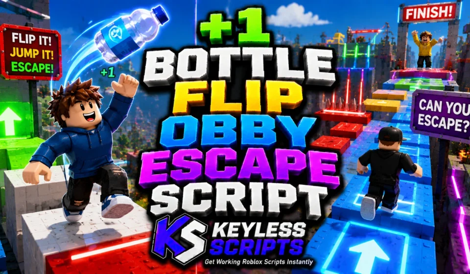 Best 5 +1 Bottle Flip Obby Escape Script Infinite Jump