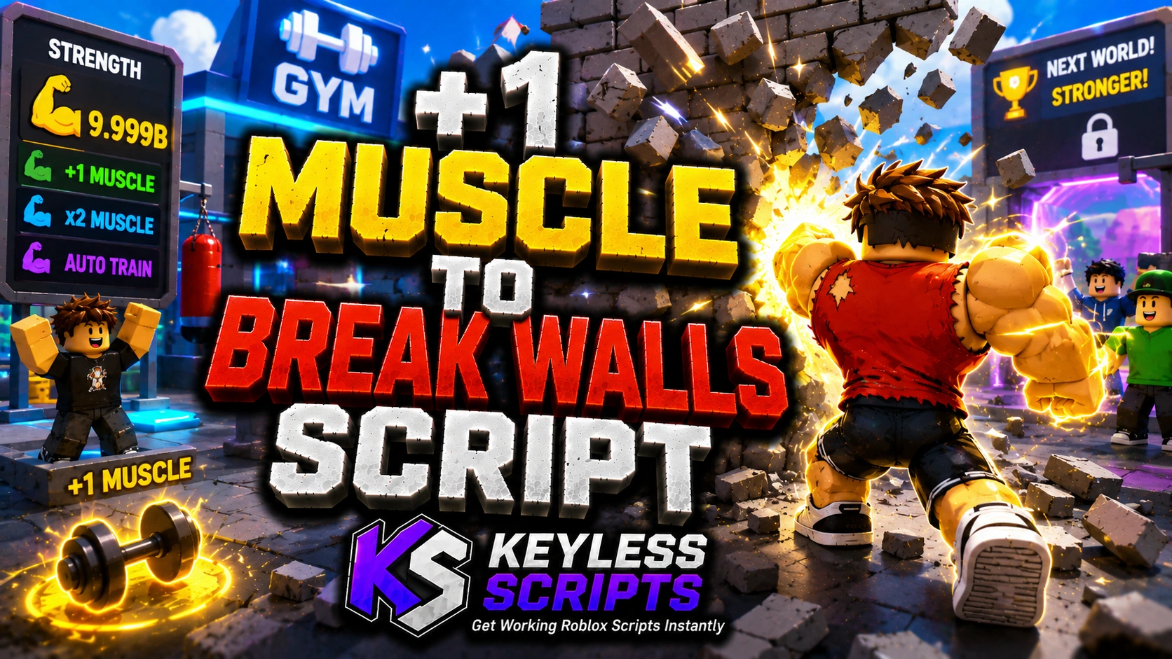 Top 3 +1 Muscle to Break Walls Script to Auto Rebirth