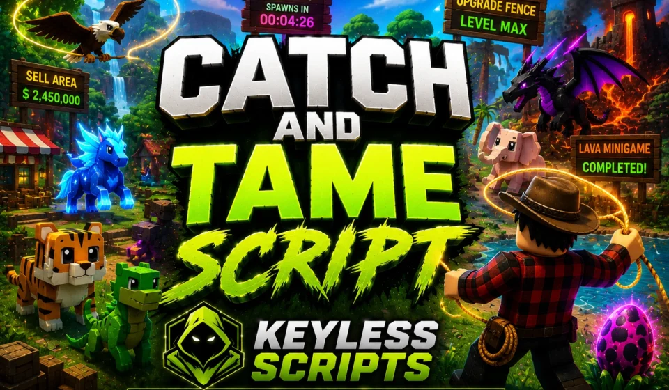 Top Catch And Tame Script, Farm, Cash, Lasso, Dupe