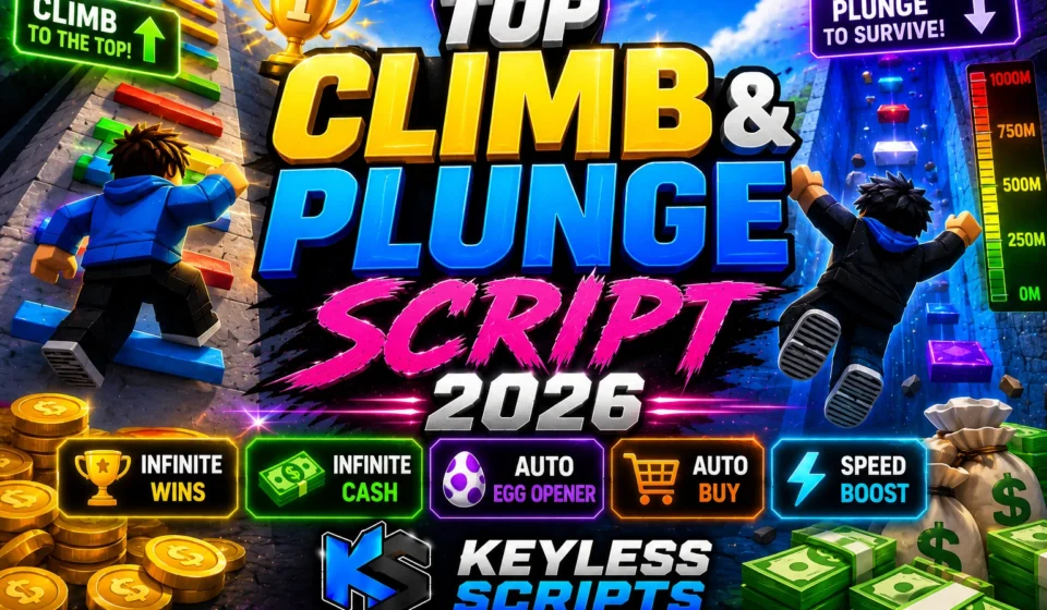 Top Climb and Plunge Script 2026, Inf Wins, Keyless Cash