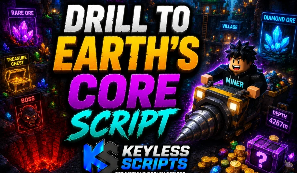 Top Drill to Earth's Core Script, Loot, Mine, ESP, Fly