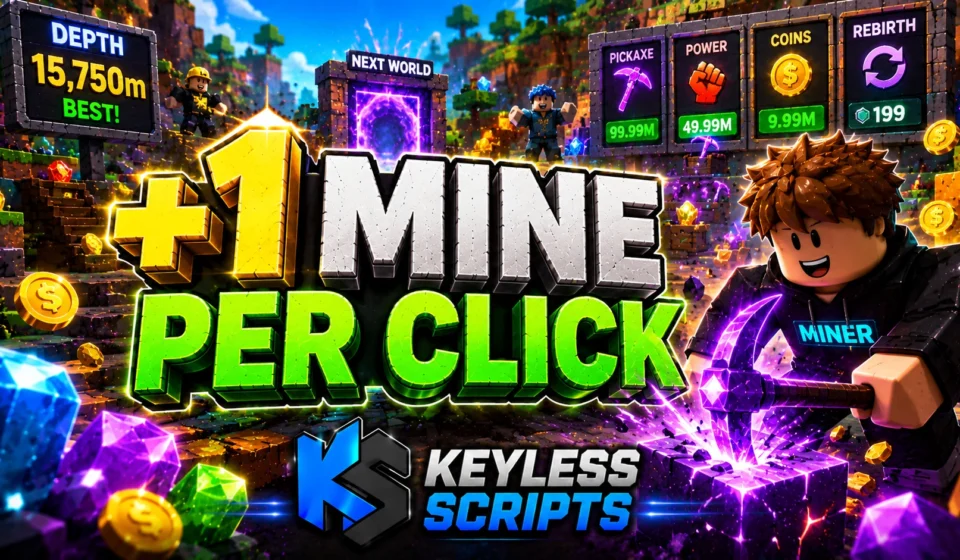 Top +1 Mine Per Click Script, Auto Farm, Keyless, 2026