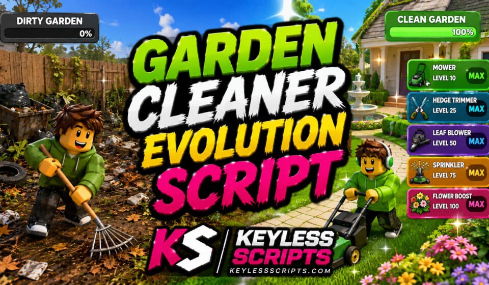 Best Garden Cleaner Evolution Script Loadstrings for Auto Farm